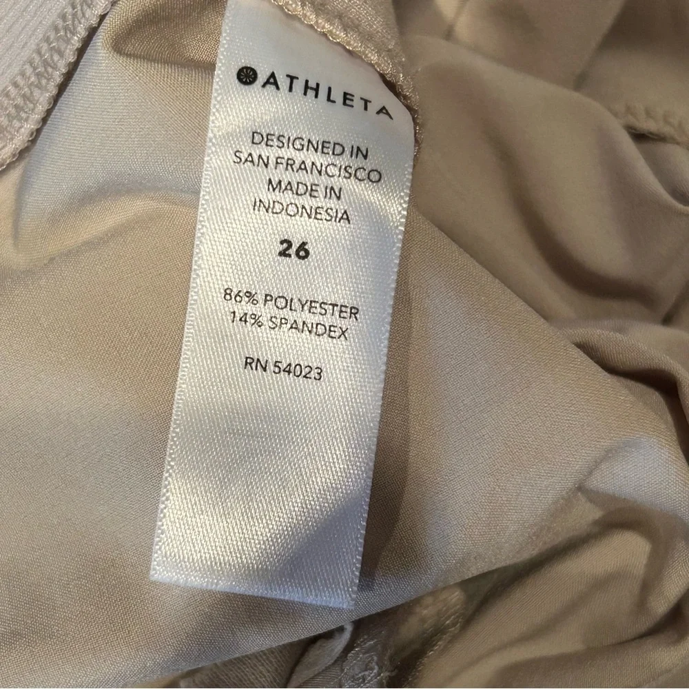 Athleta Womens Plus Brooklyn Ankle Pants Tan Size 26‎ Stretch Lightweight Travel